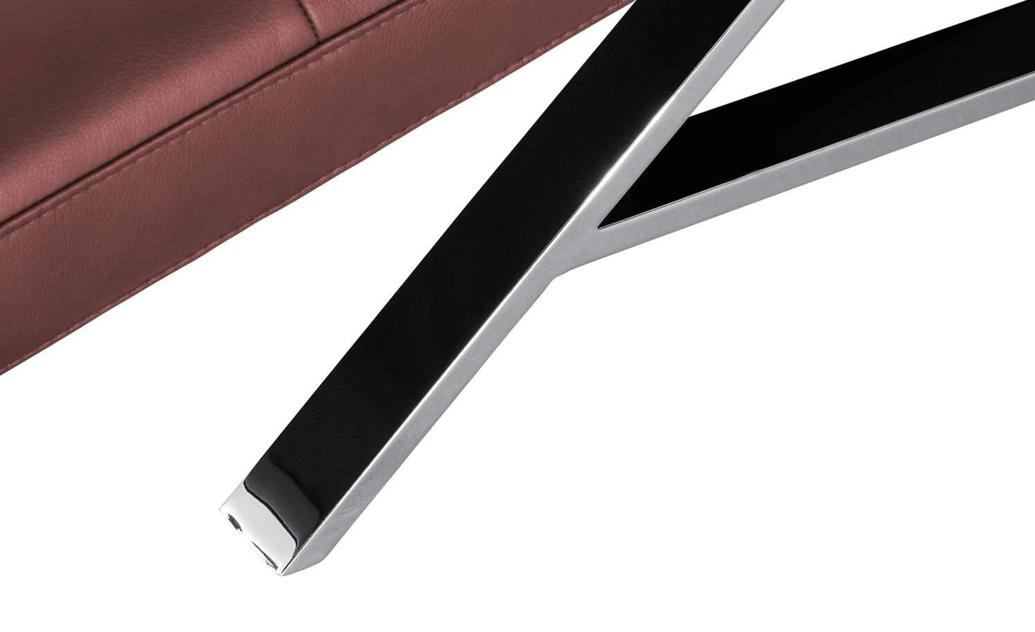 Relaxliege aus Leder Riva | Red (Dunkelrot) 4 Relaxliege aus Leder Riva | Red (Dunkelrot) – Bild 2