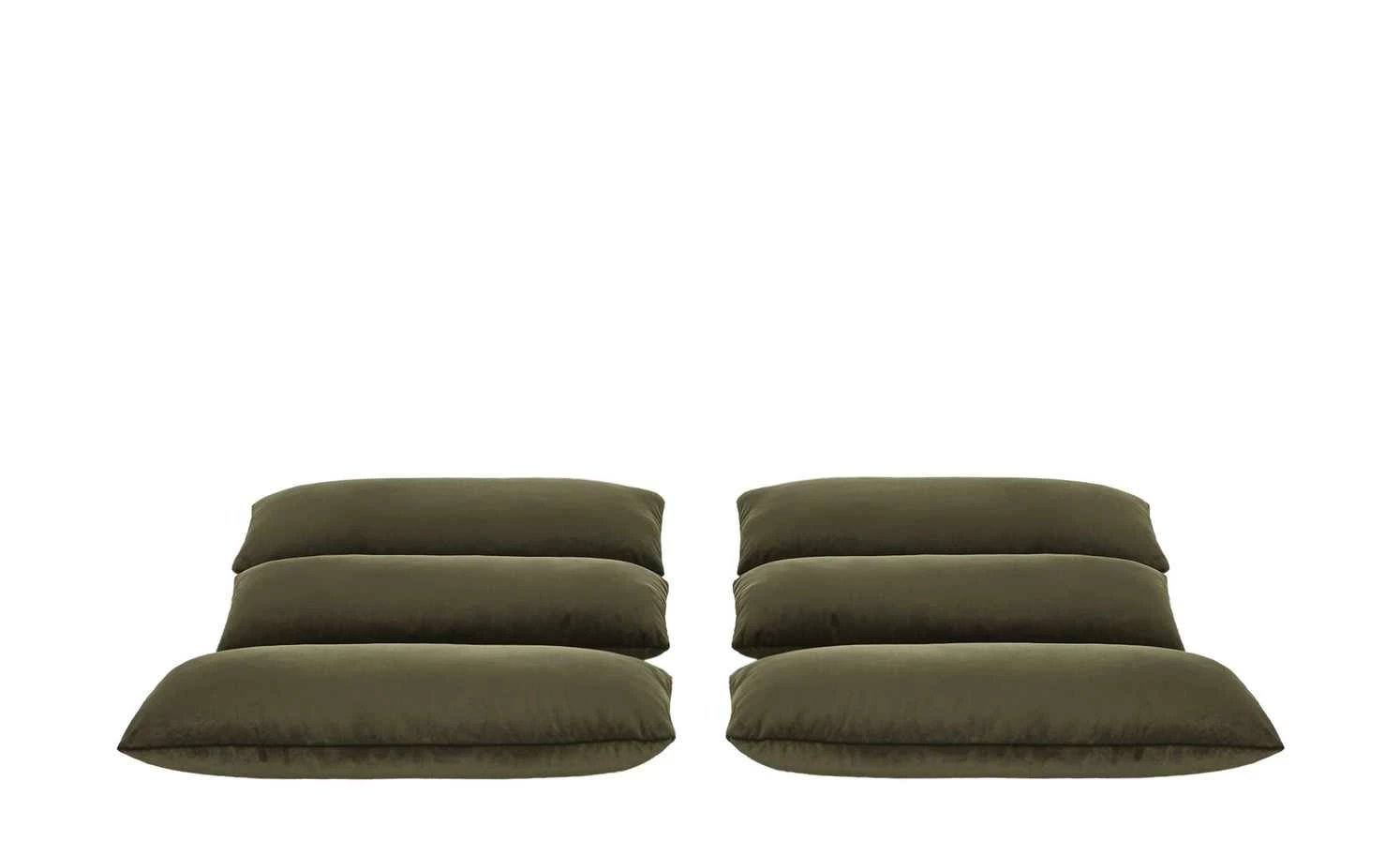 uno Nierenkissensatz 6-teilig Origo | Olivgrün 4 uno Nierenkissensatz 6-teilig Origo | Olivgrün – Bild 2