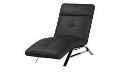 Relaxliege aus Leder Riva | Black (Schwarz)