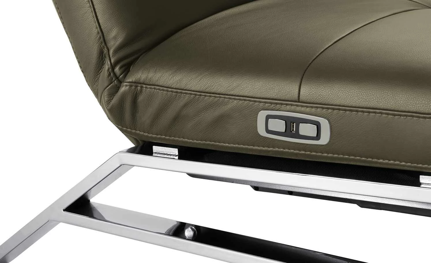 Relaxliege aus Leder Riva | Oliv (Dunkelgrün) 11 Relaxliege aus Leder Riva | Oliv (Dunkelgrün) – Bild 9