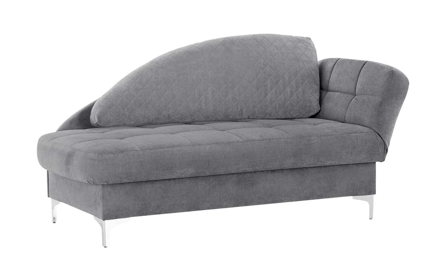 Liege Greta | Grau (Dunkelgrau) rechts Rückenkissen gesteppt 4 Liege Greta | Grau (Dunkelgrau) rechts Rückenkissen gesteppt – Bild 2