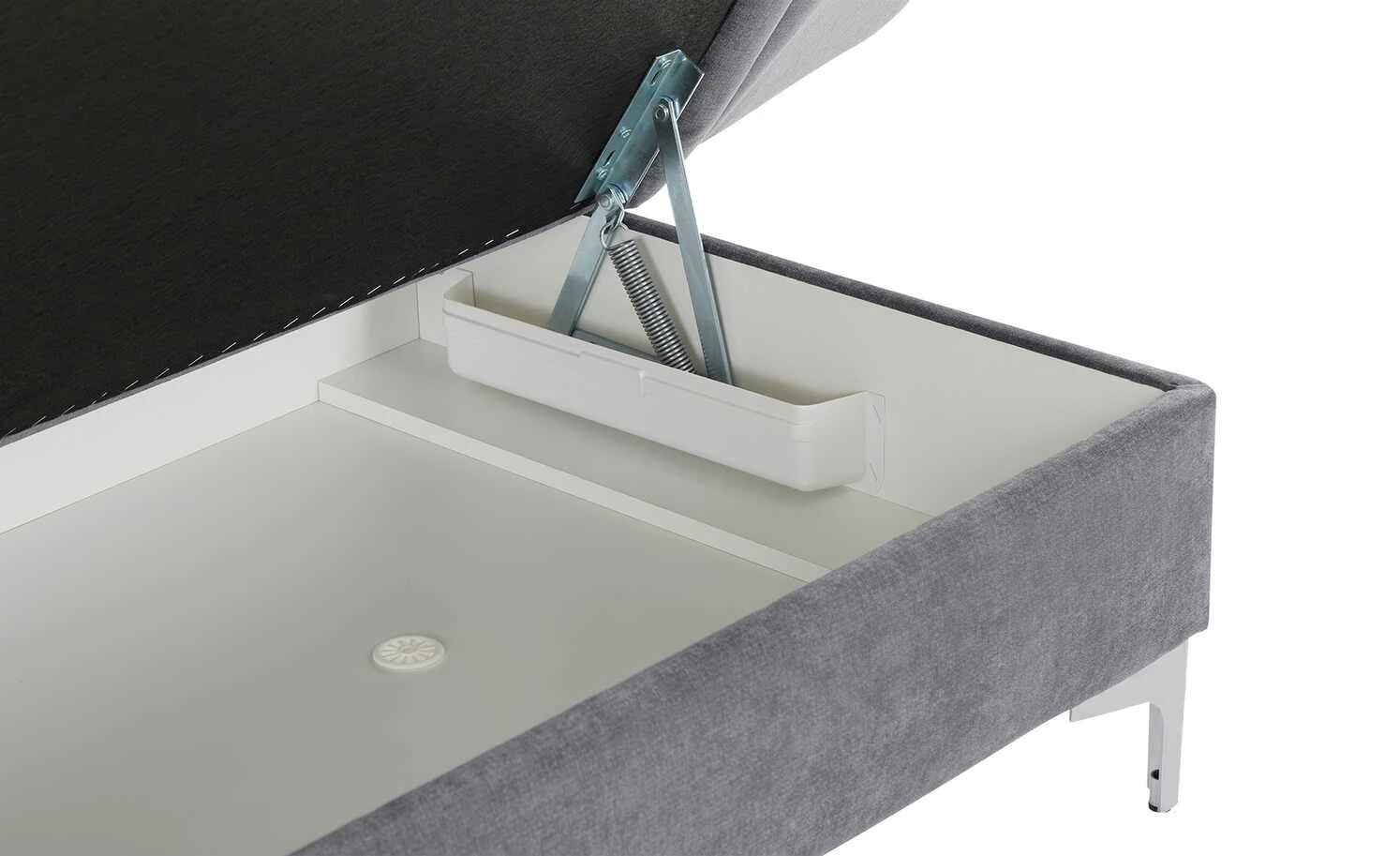 Liege Greta | Grau (Dunkelgrau) rechts Rückenkissen gesteppt 8 Liege Greta | Grau (Dunkelgrau) rechts Rückenkissen gesteppt – Bild 6