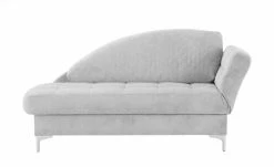 Liege Greta | Silber (Hellgrau) rechts Rückenkissen gesteppt