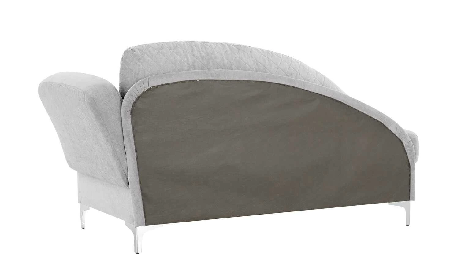 Liege Greta | Silber (Hellgrau) rechts Rückenkissen gesteppt 4 Liege Greta | Silber (Hellgrau) rechts Rückenkissen gesteppt – Bild 2