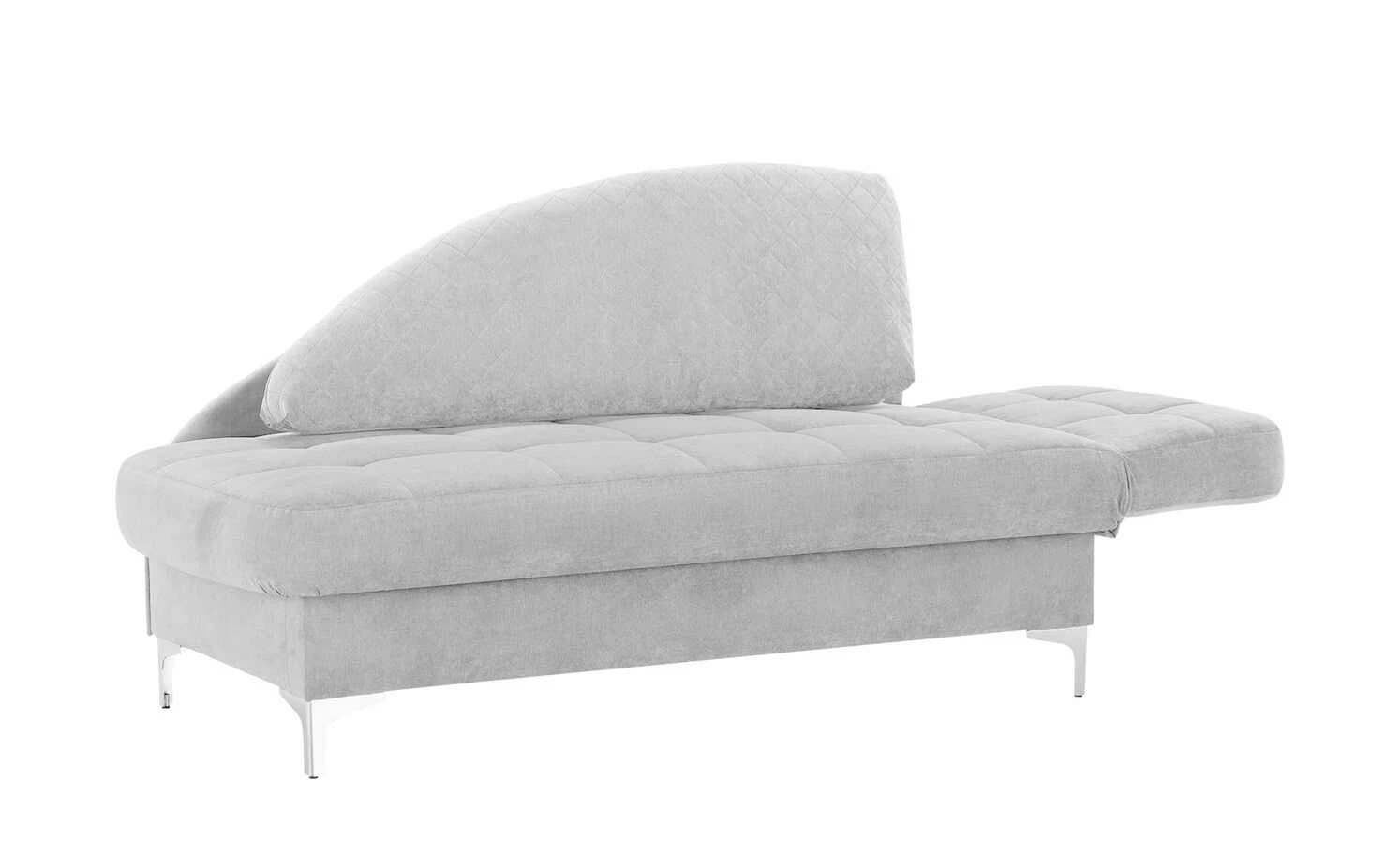 Liege Greta | Silber (Hellgrau) rechts Rückenkissen gesteppt 7 Liege Greta | Silber (Hellgrau) rechts Rückenkissen gesteppt – Bild 5