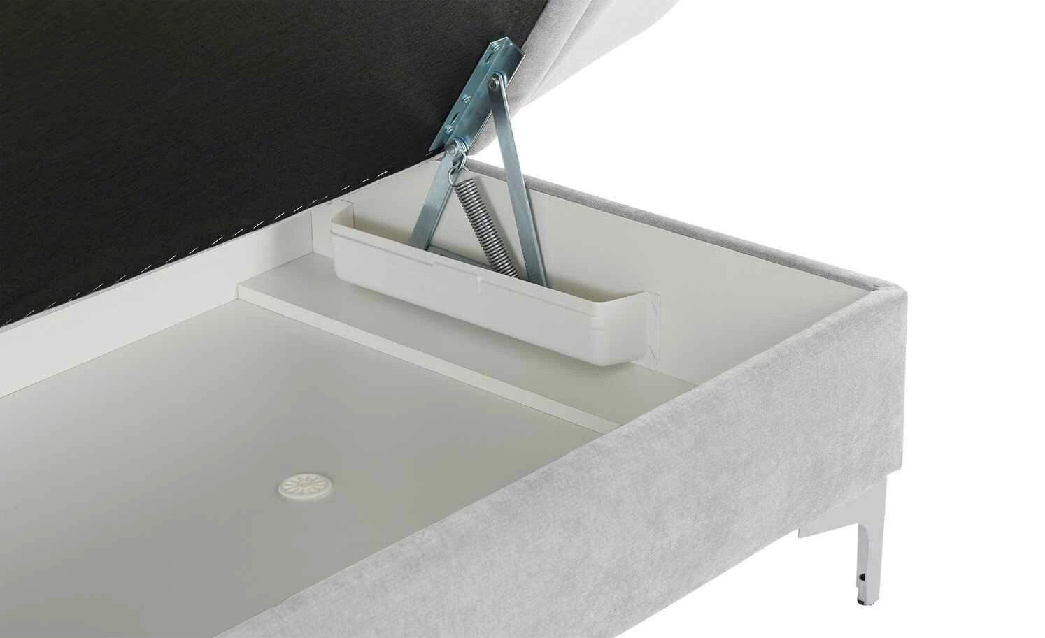 Liege Greta | Silber (Hellgrau) rechts Rückenkissen gesteppt 10 Liege Greta | Silber (Hellgrau) rechts Rückenkissen gesteppt – Bild 8