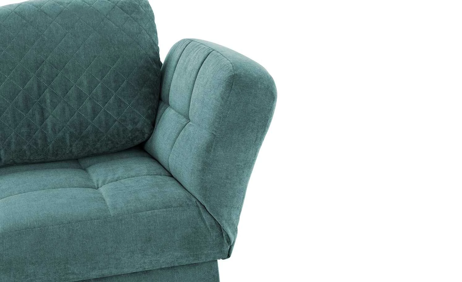 Liege Greta | Smaragd (Petrol) rechts Rückenkissen gesteppt 8 Liege Greta | Smaragd (Petrol) rechts Rückenkissen gesteppt – Bild 6