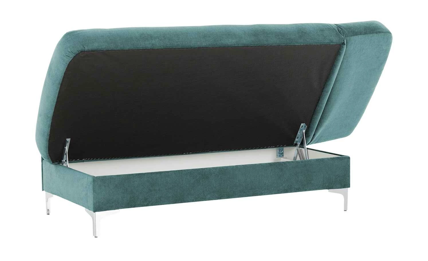 Liege Greta | Smaragd (Petrol) rechts Rückenkissen gesteppt 10 Liege Greta | Smaragd (Petrol) rechts Rückenkissen gesteppt – Bild 8