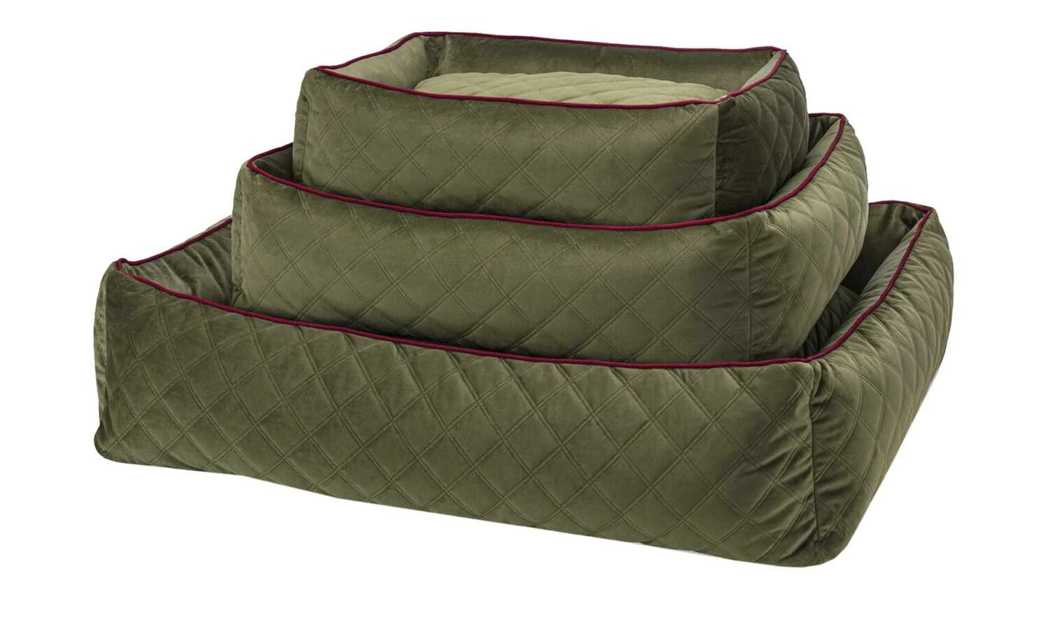 LABONI Hundebett Samt Classic | Olive (Grün) L 7 LABONI Hundebett Samt Classic | Olive (Grün) L – Bild 5