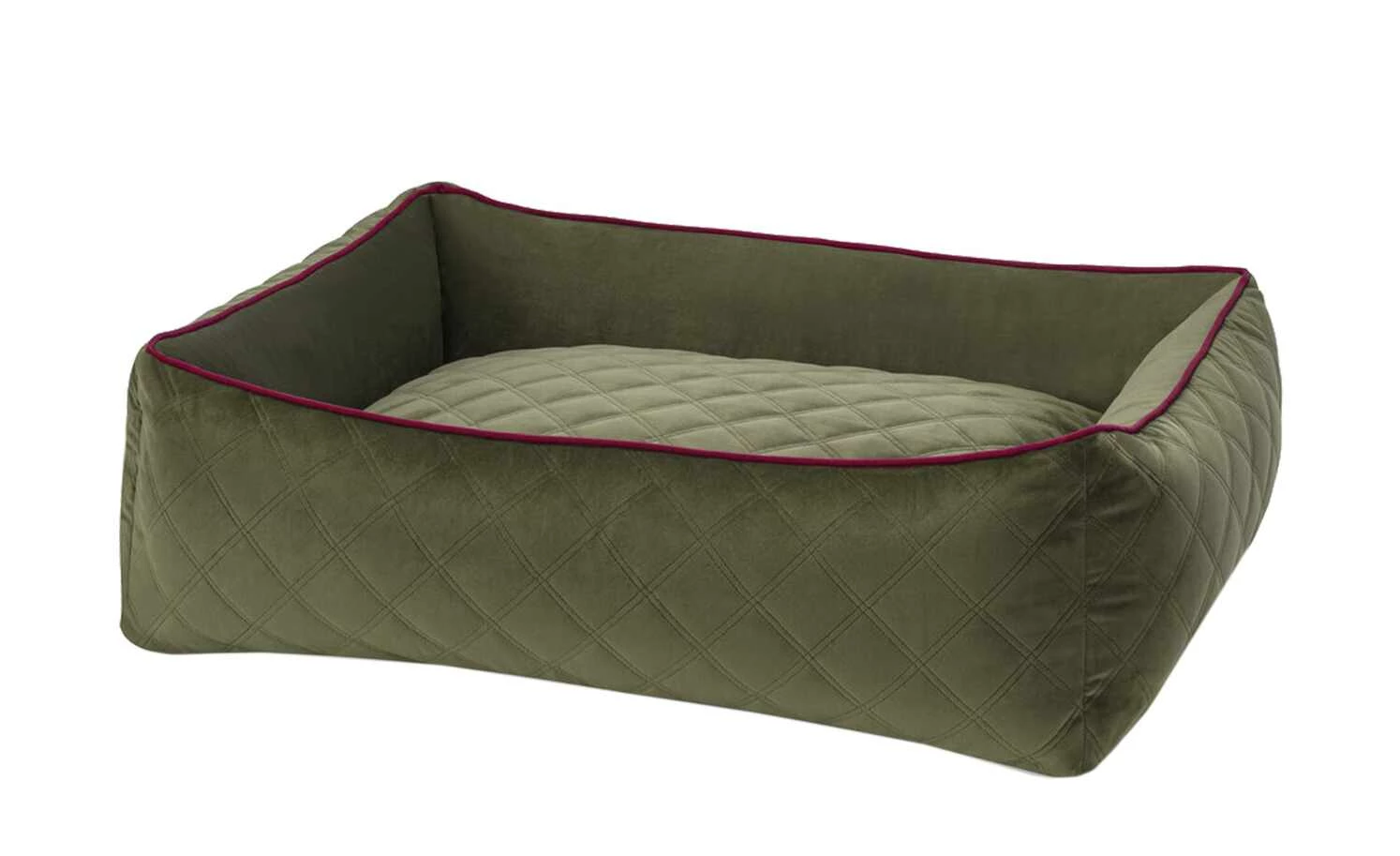 LABONI Hundebett Samt Classic | Olive (Grün) L 6 LABONI Hundebett Samt Classic | Olive (Grün) L – Bild 4