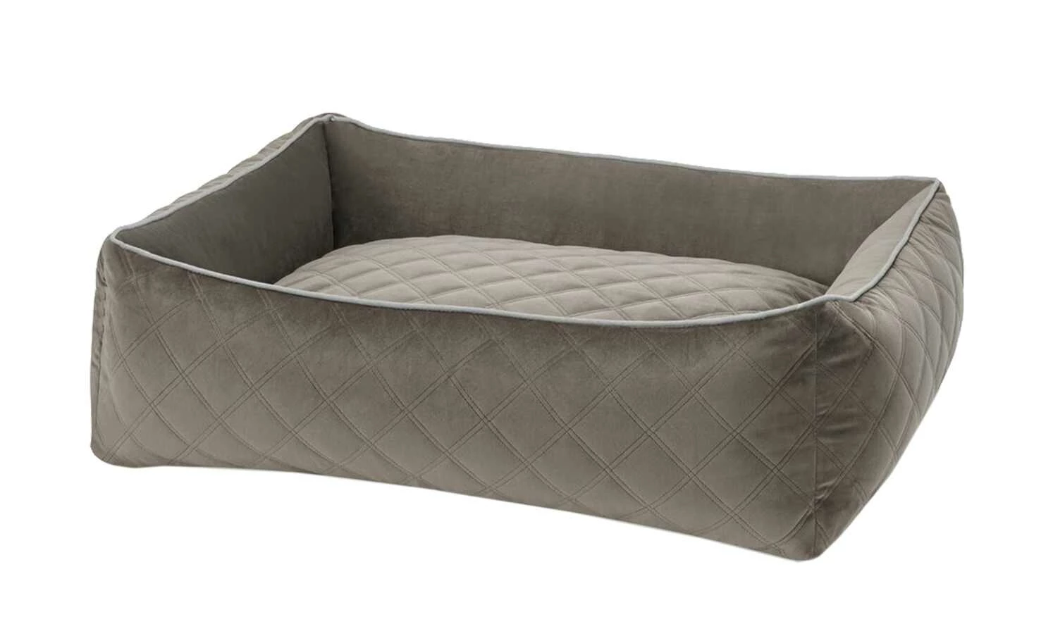LABONI Hundebett Samt Classic | Stone (Grau) M 5 LABONI Hundebett Samt Classic | Stone (Grau) M – Bild 3