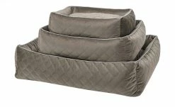 LABONI Hundebett Samt Classic | Stone (Grau) L -Polsterzubehör Verkäufe 2022 28401369 1 202108091258